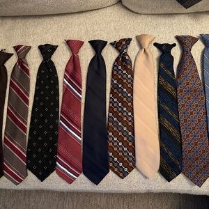 Lot of 10 Vintage Clip on Ties Wembley Snapper Sears Ketch More! Cool Cats Only